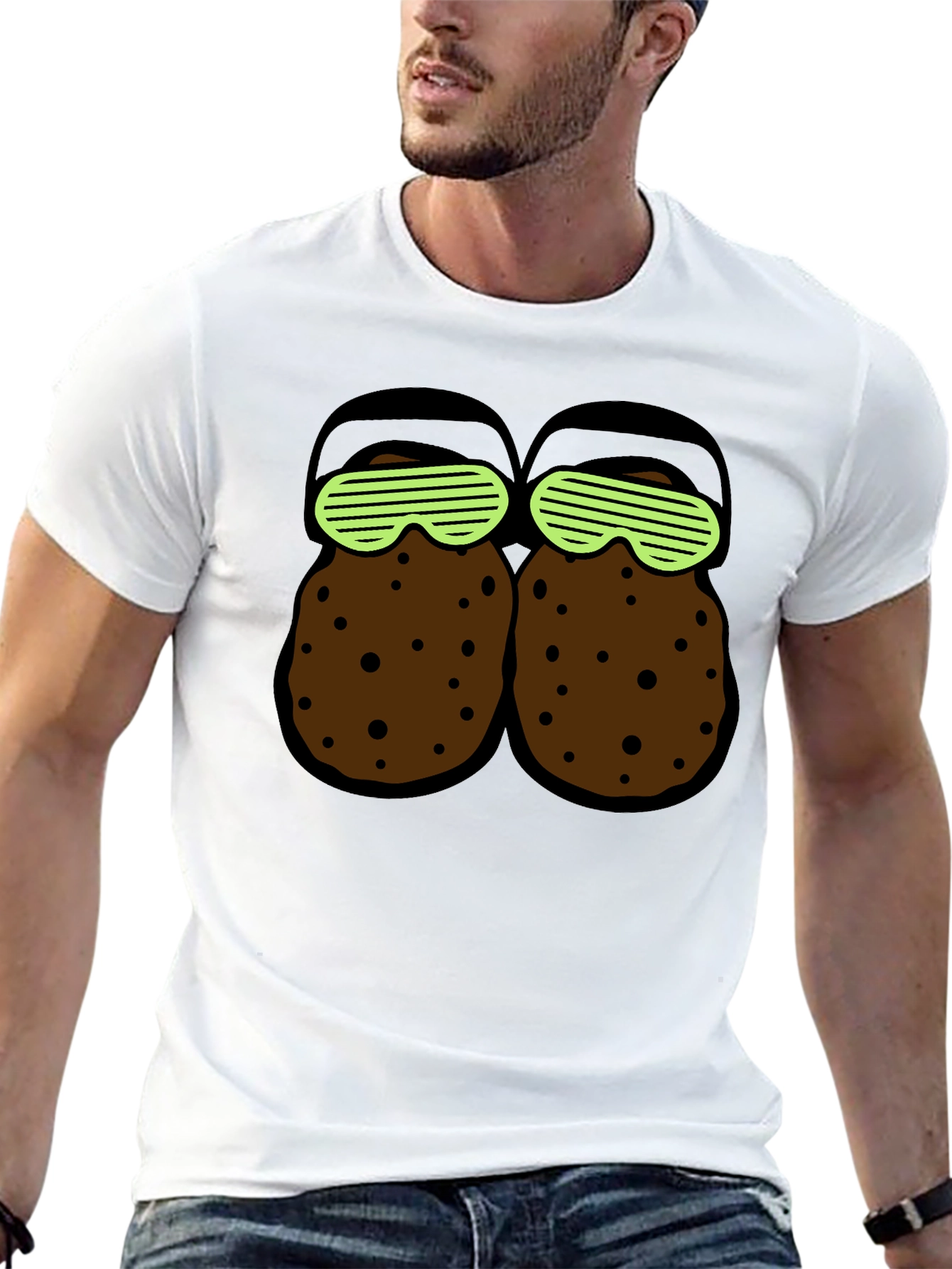 Novelty T-Shirt with Cartoon Croc Design