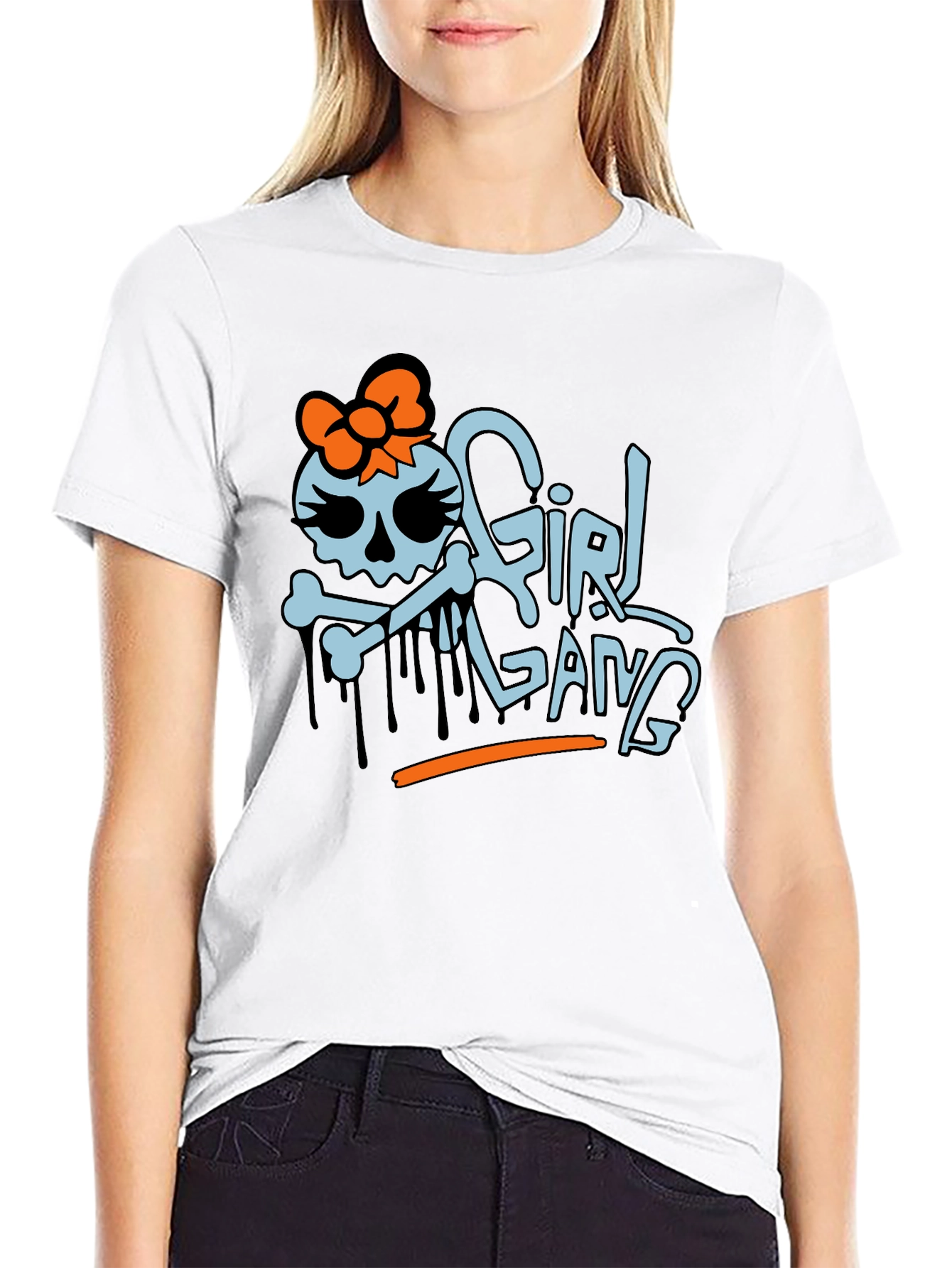 Girl Gang Graphic T-Shirt - Trendy Skull Design
