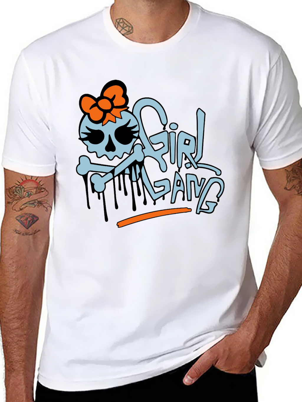 Girl Gang Graphic T-Shirt - Trendy Skull Design