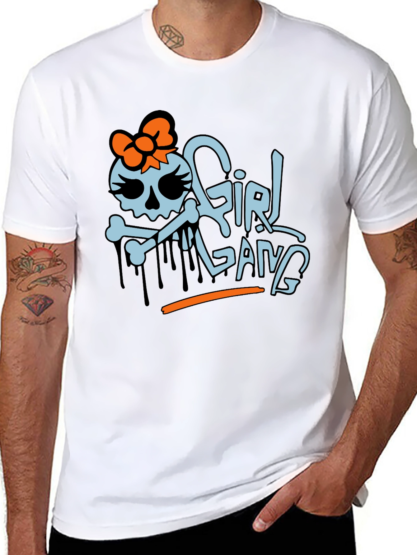 Girl Gang Graphic T-Shirt - Trendy Skull Design