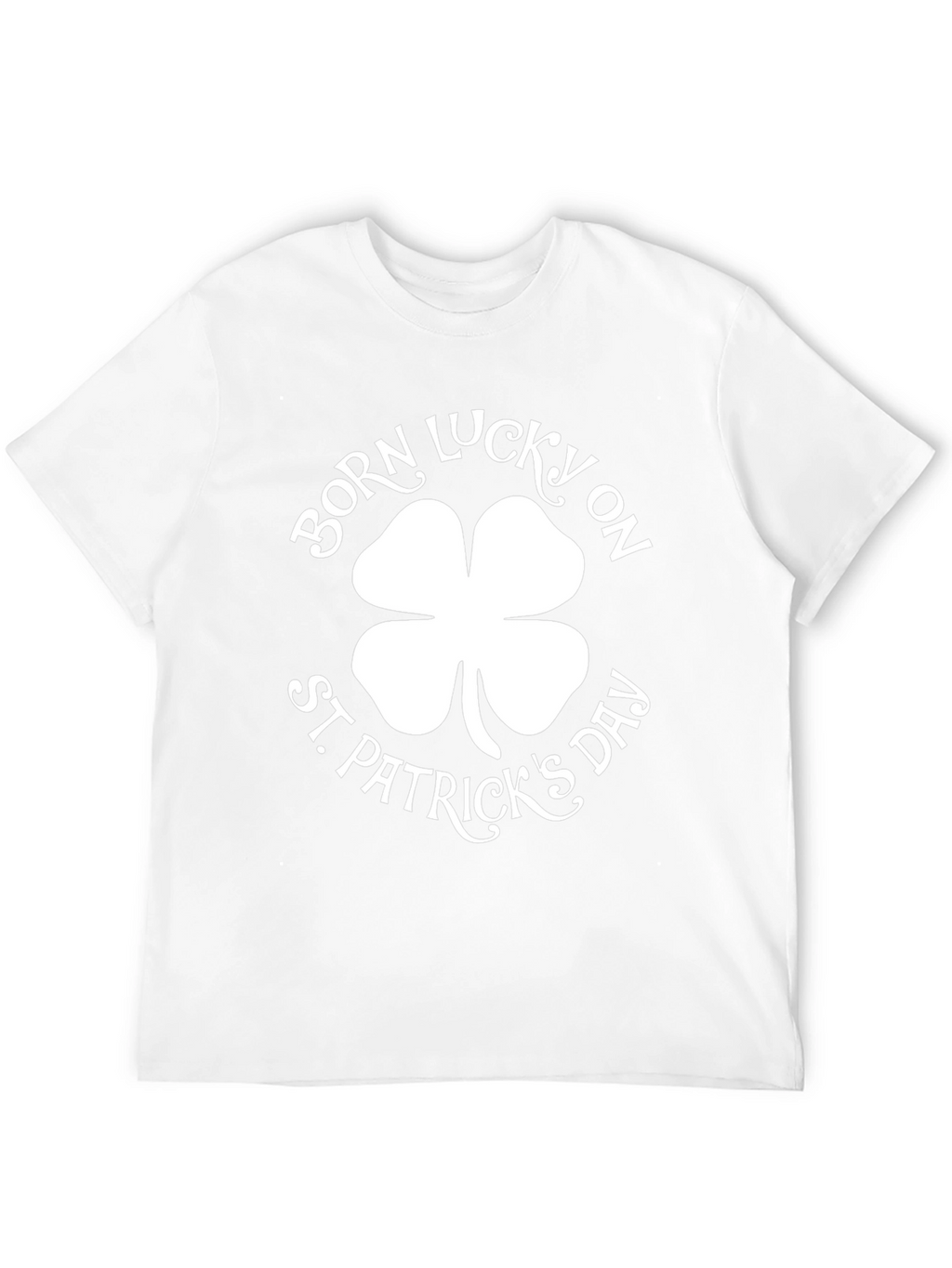Born Lucky St. Patricks Day Black Graphic Tee