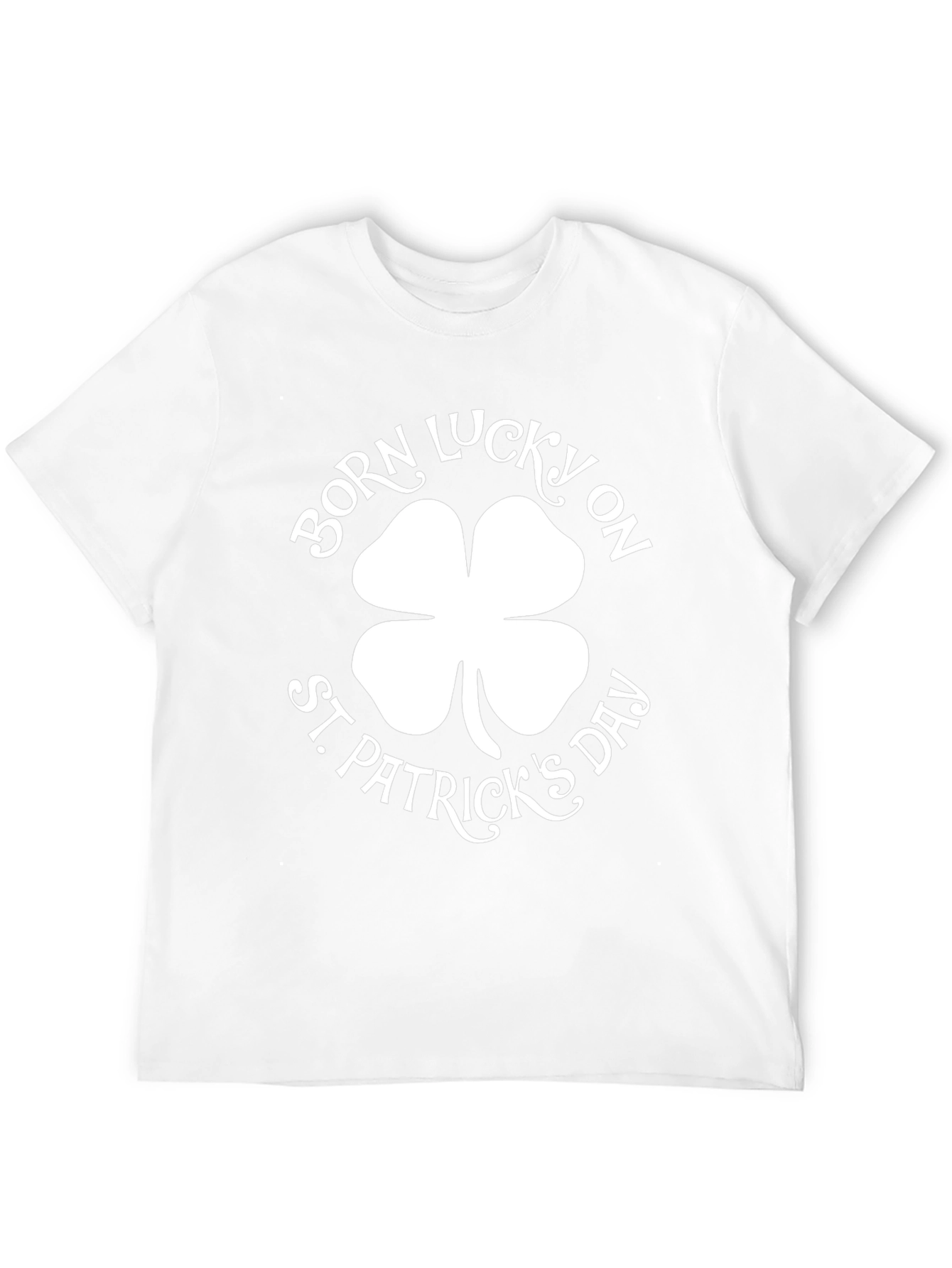 Born Lucky St. Patricks Day Black Graphic Tee