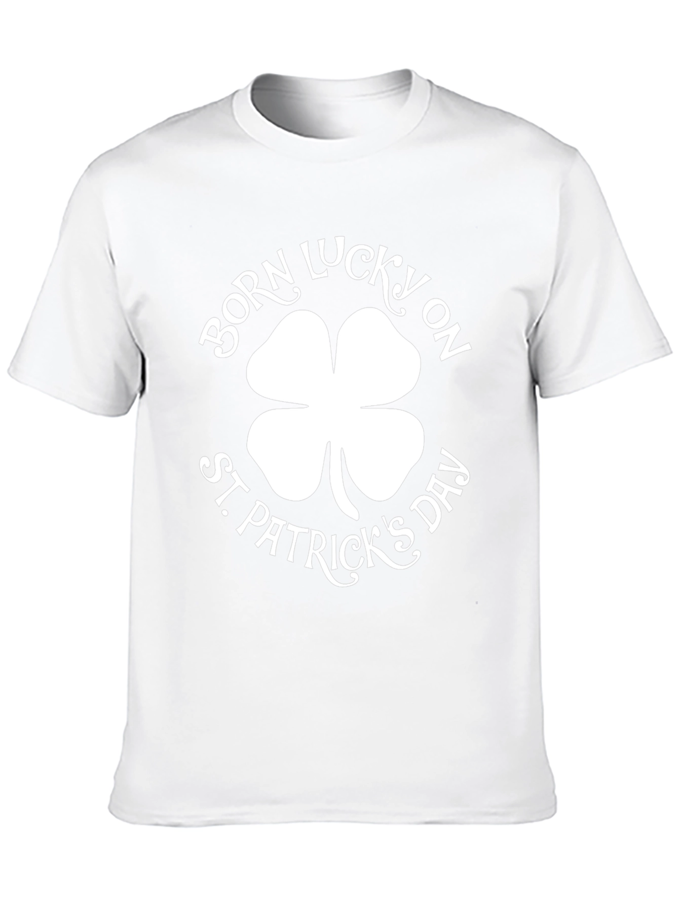 Born Lucky St. Patricks Day Black Graphic Tee