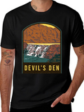 Devils Den Waterfall Graphic Tee - Black