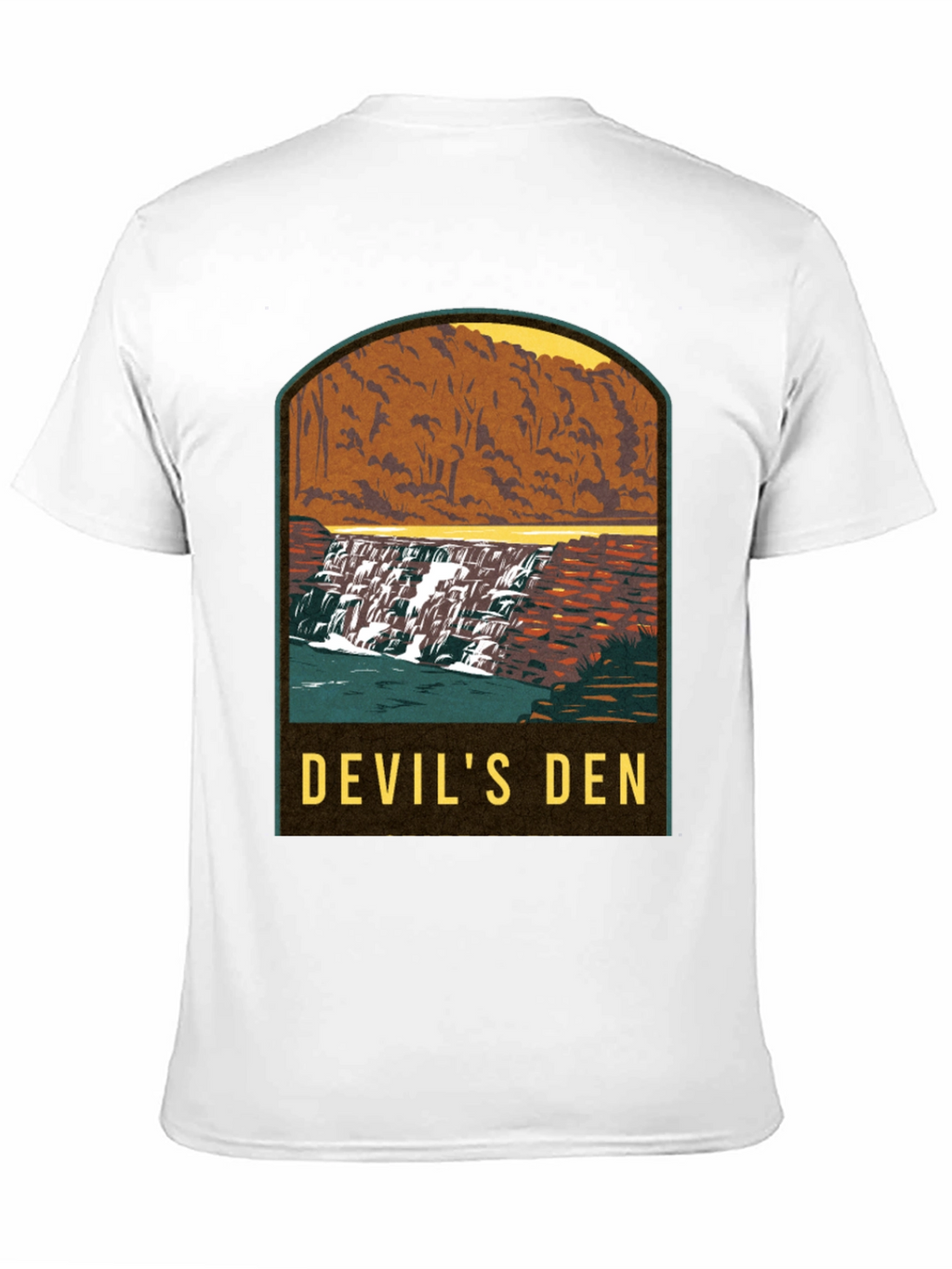 Devils Den Waterfall Graphic Tee - Black