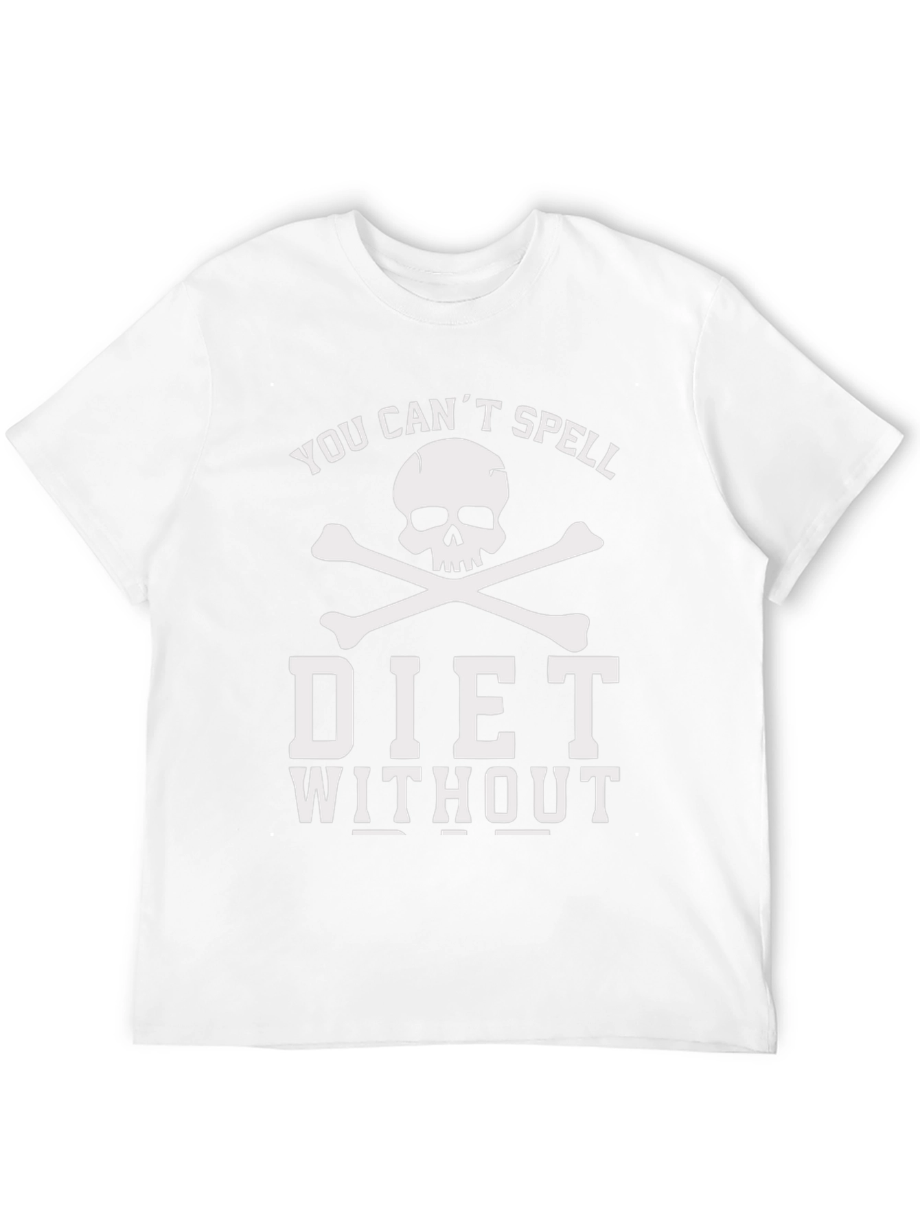 Diet Funny Skull Graphic T-Shirt