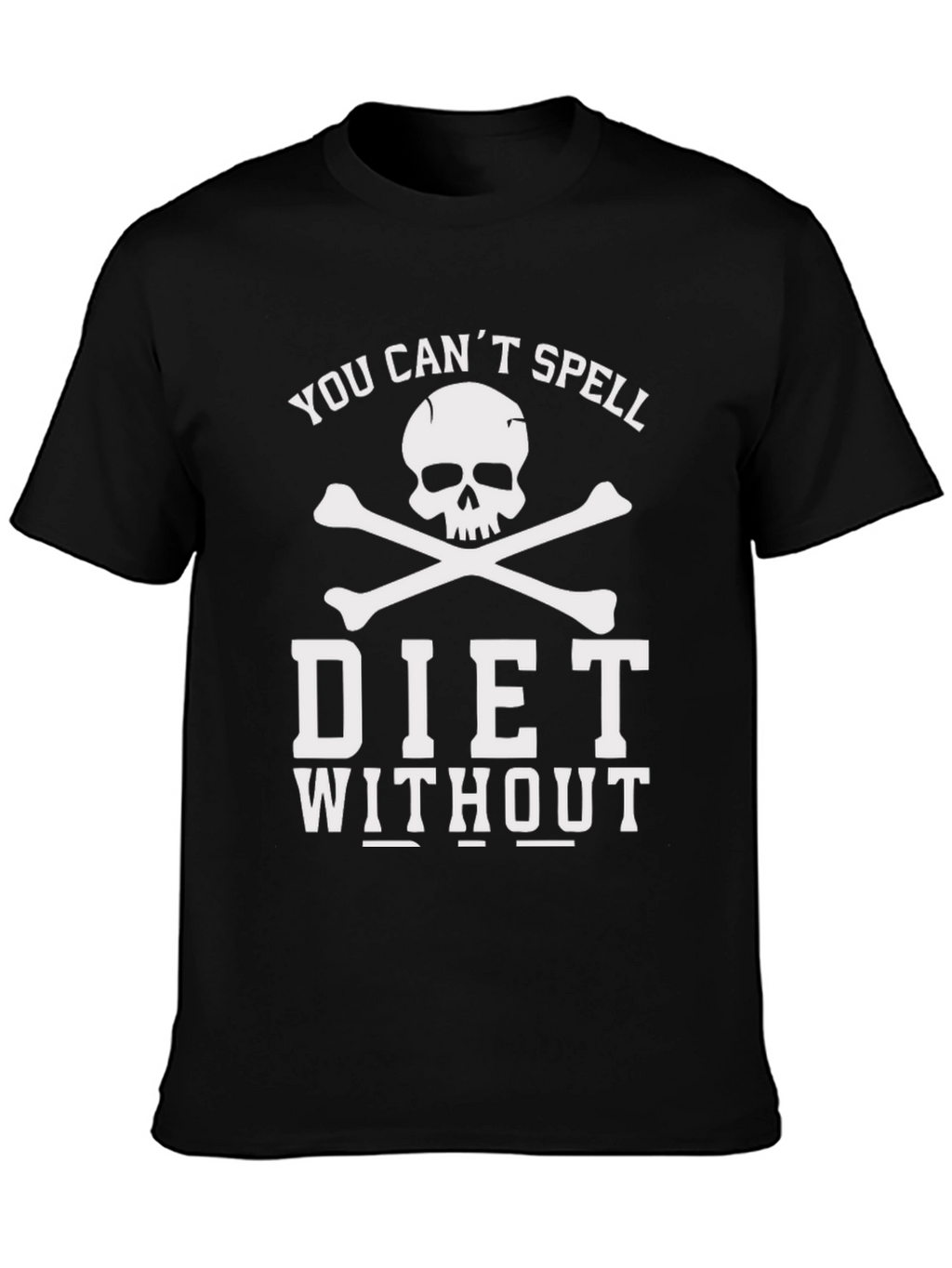 Diet Funny Skull Graphic T-Shirt