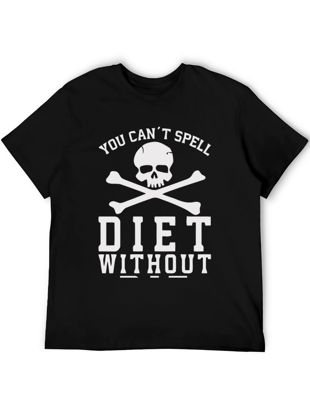 Diet Funny Skull Graphic T-Shirt