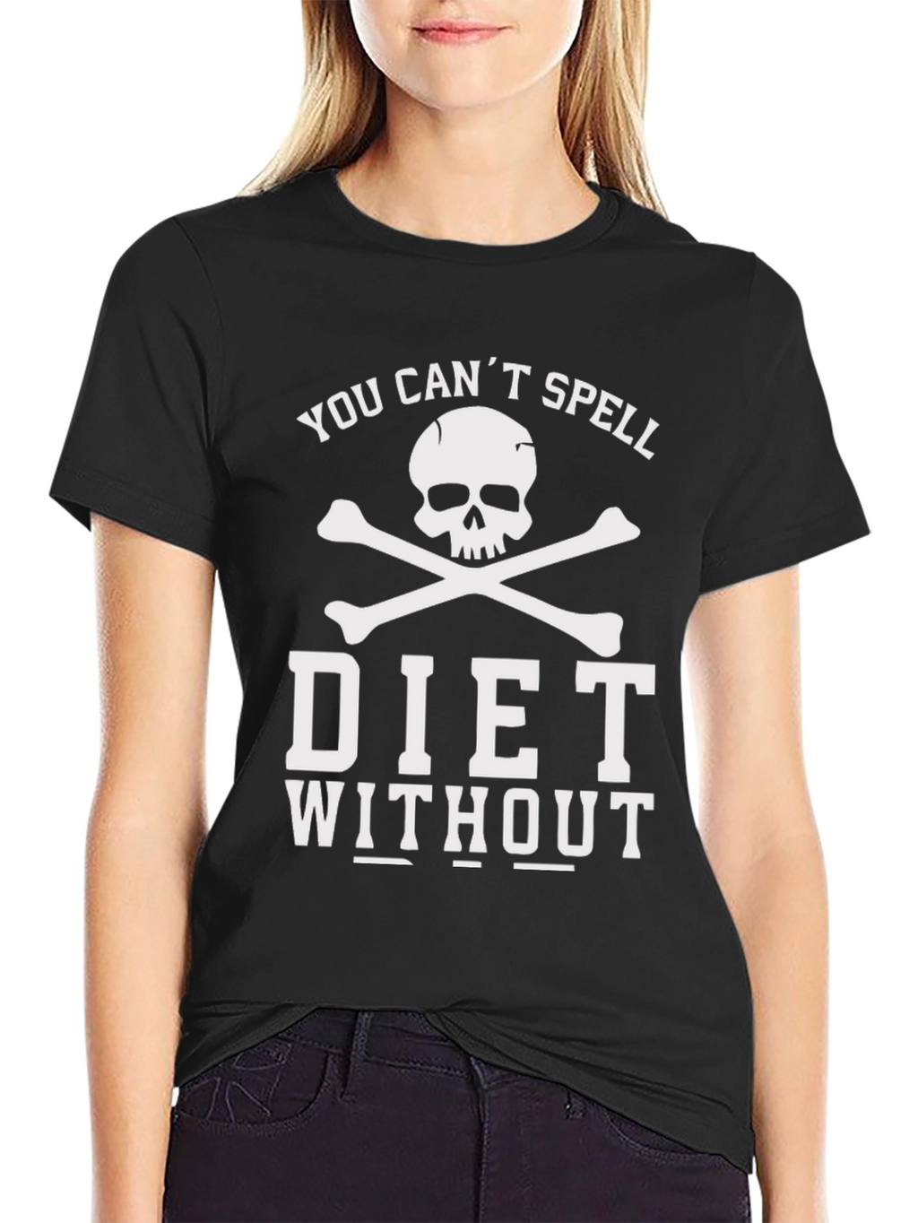 Diet Funny Skull Graphic T-Shirt