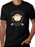 Moody Without Foody Black Graphic Tee