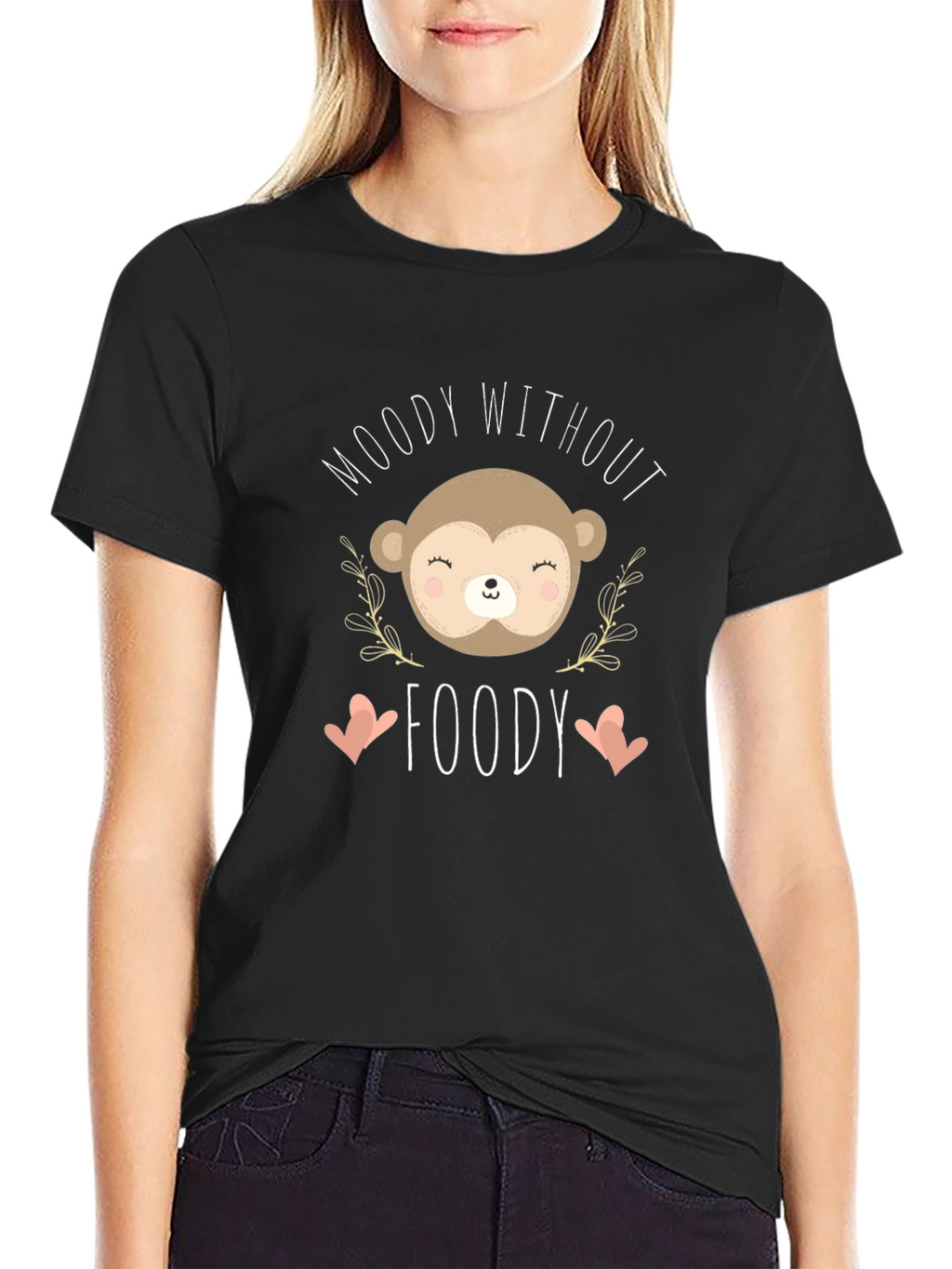 Moody Without Foody Black Graphic Tee