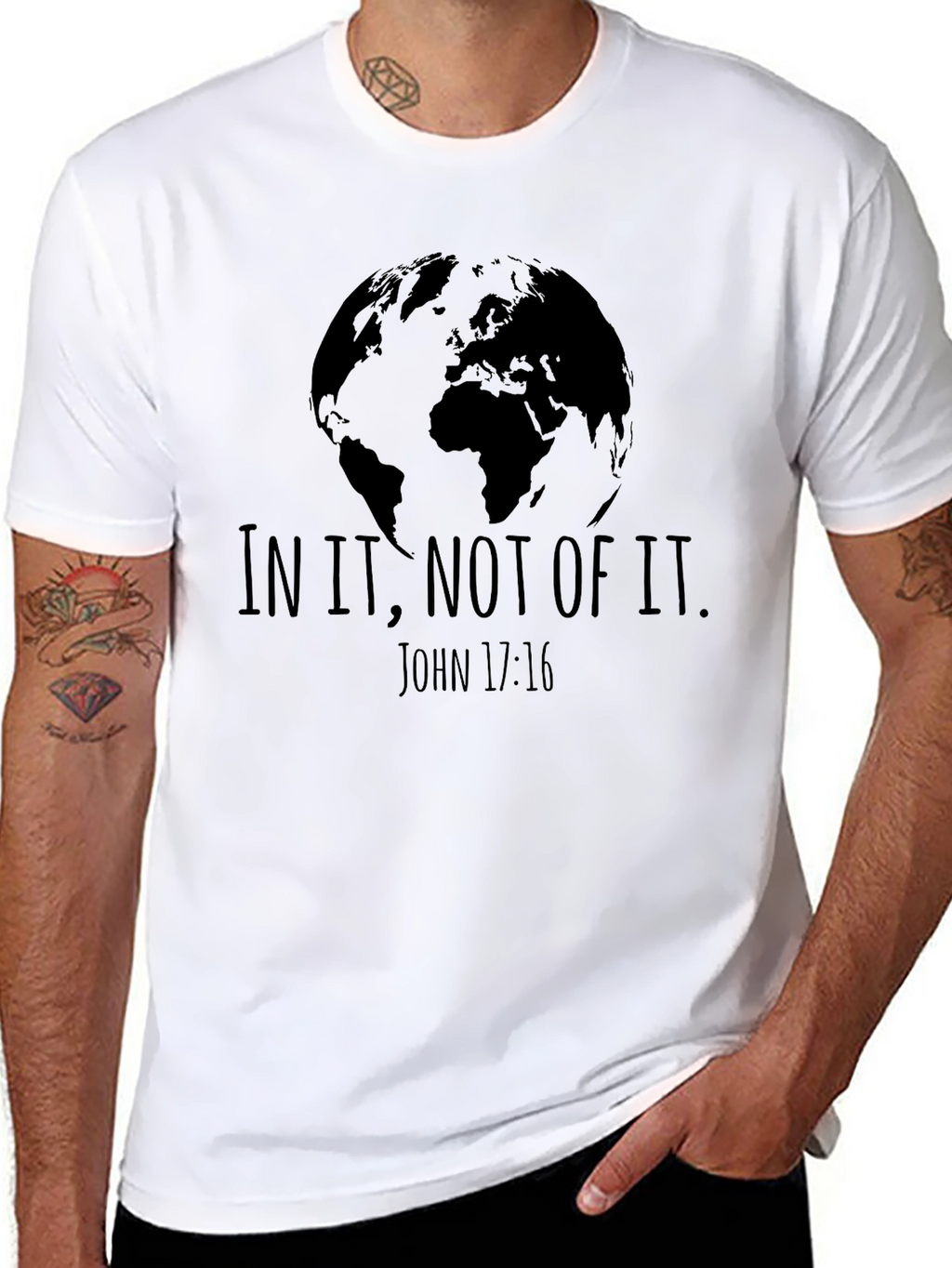 In It Not Of It Globe Graphic T-Shirt