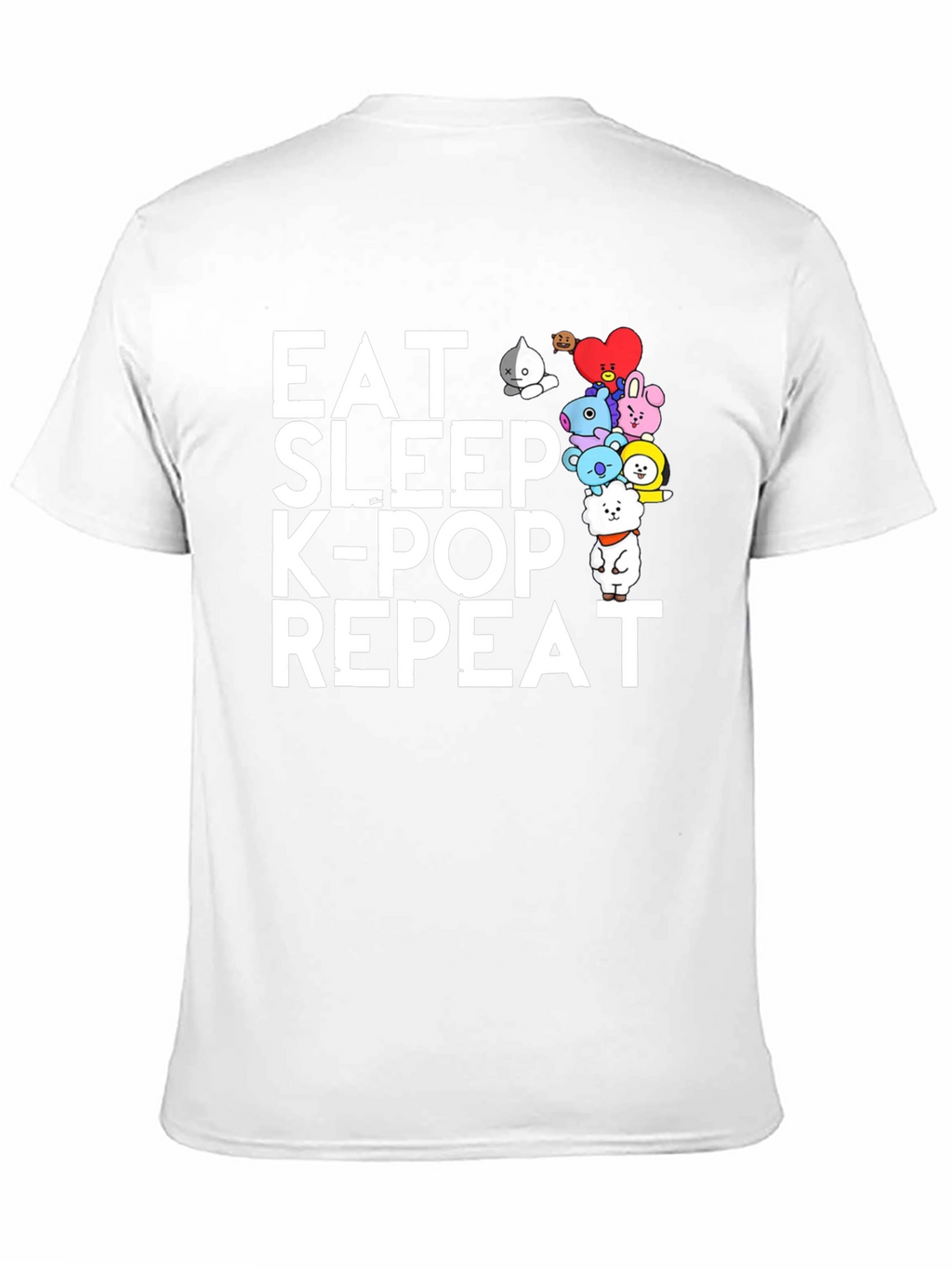 Eat Sleep K-Pop Repeat Black Graphic Tee