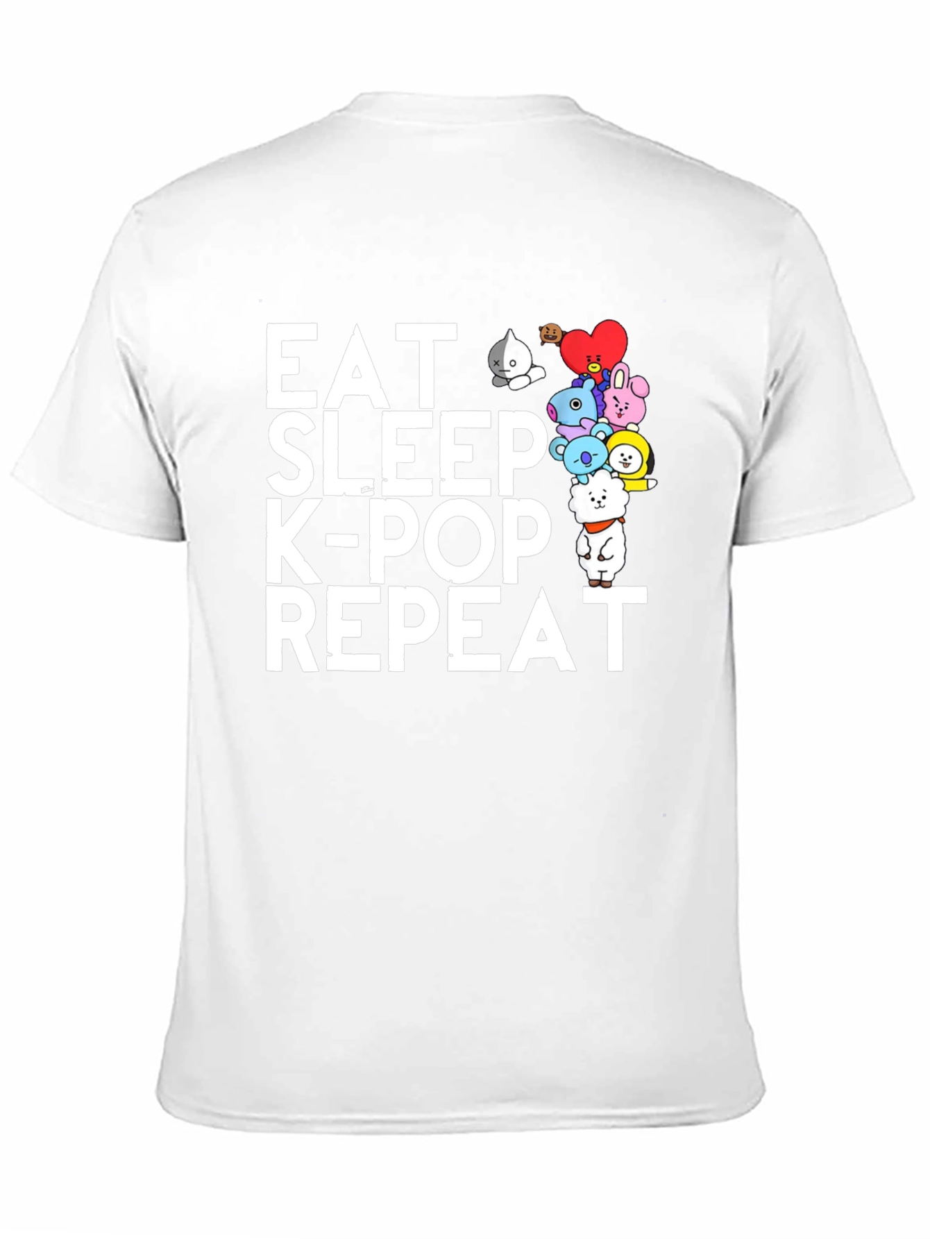 Eat Sleep K-Pop Repeat Black Graphic Tee