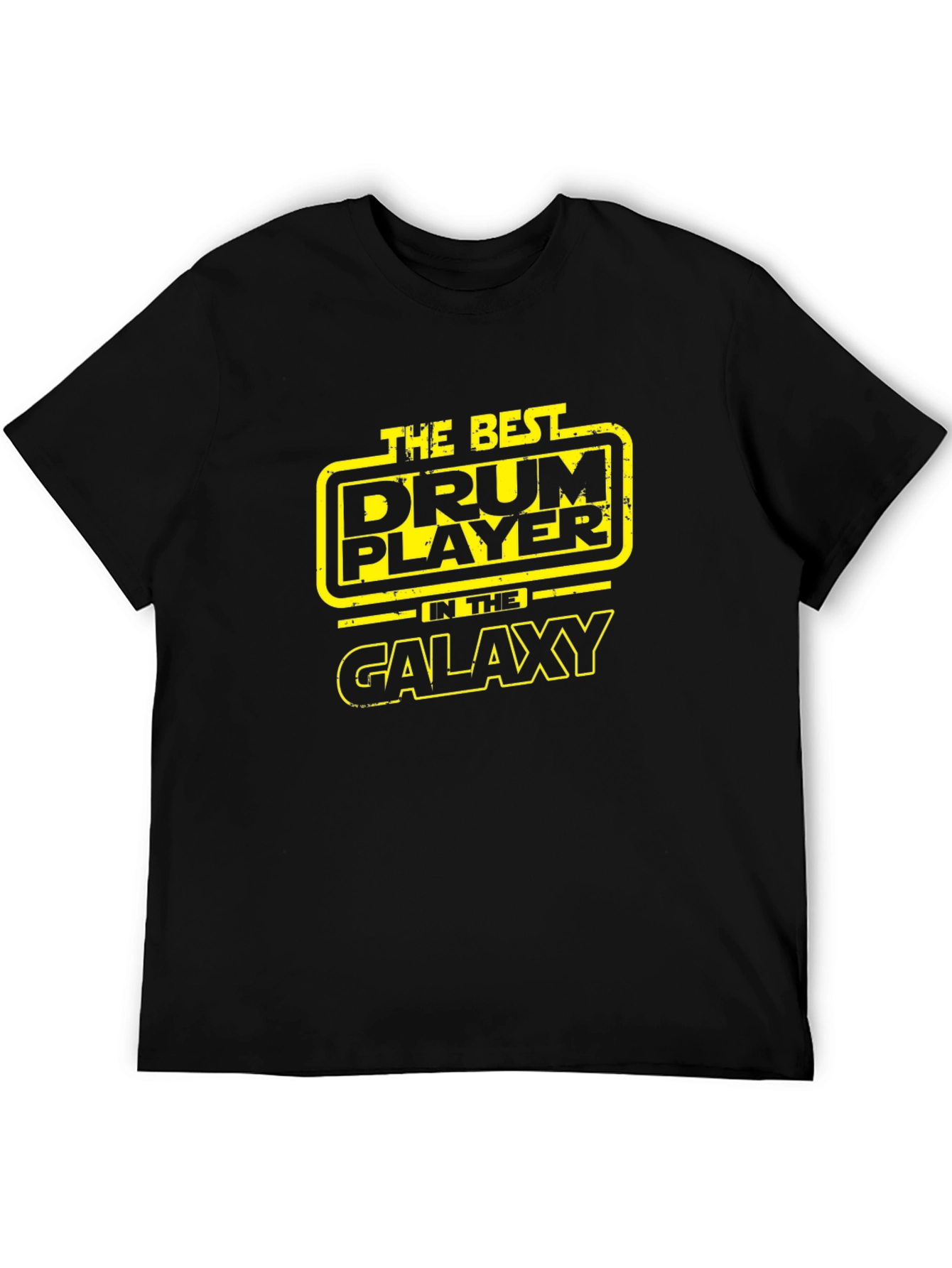 Drum Player Galaxy Black T-Shirt