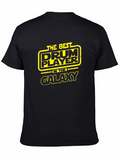 Drum Player Galaxy Black T-Shirt