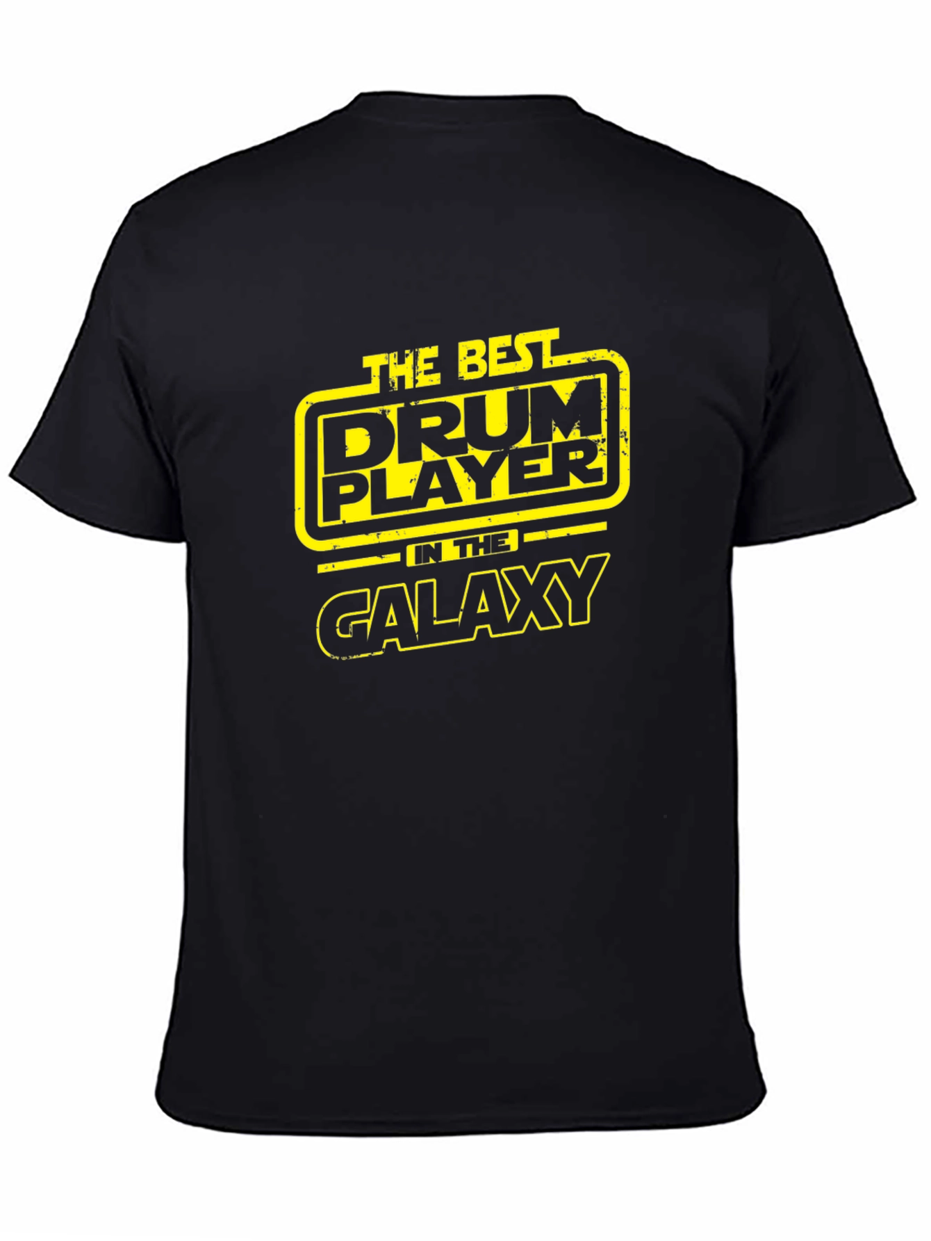 Drum Player Galaxy Black T-Shirt