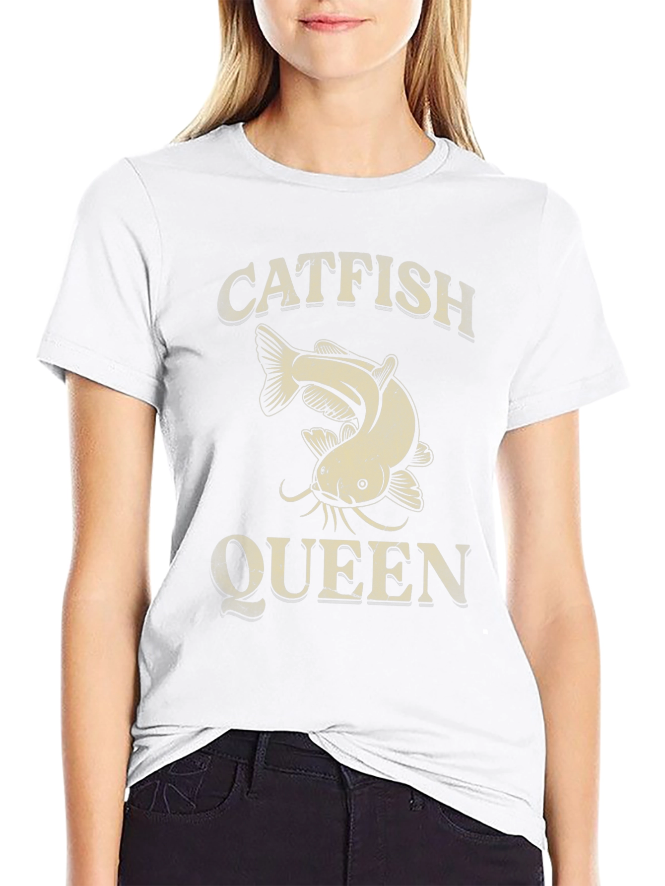 Catfish Queen Graphic T-Shirt - Fishing Lover Tee