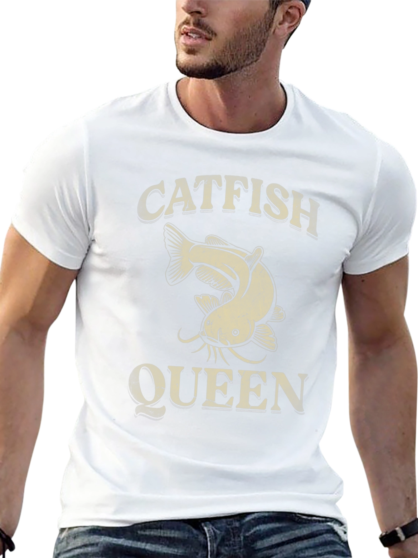 Catfish Queen Graphic T-Shirt - Fishing Lover Tee