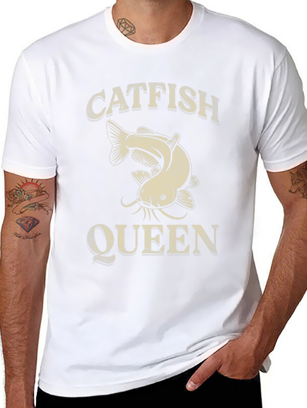 Catfish Queen Graphic T-Shirt - Fishing Lover Tee