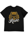 Skull & Roses Graphic Tee - Unisex Black T-Shirt