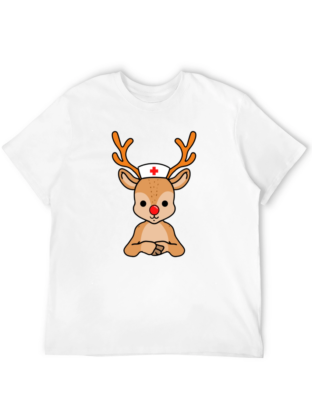 Rudolph Nurse T-Shirt - Holiday Themed Medical Apparel