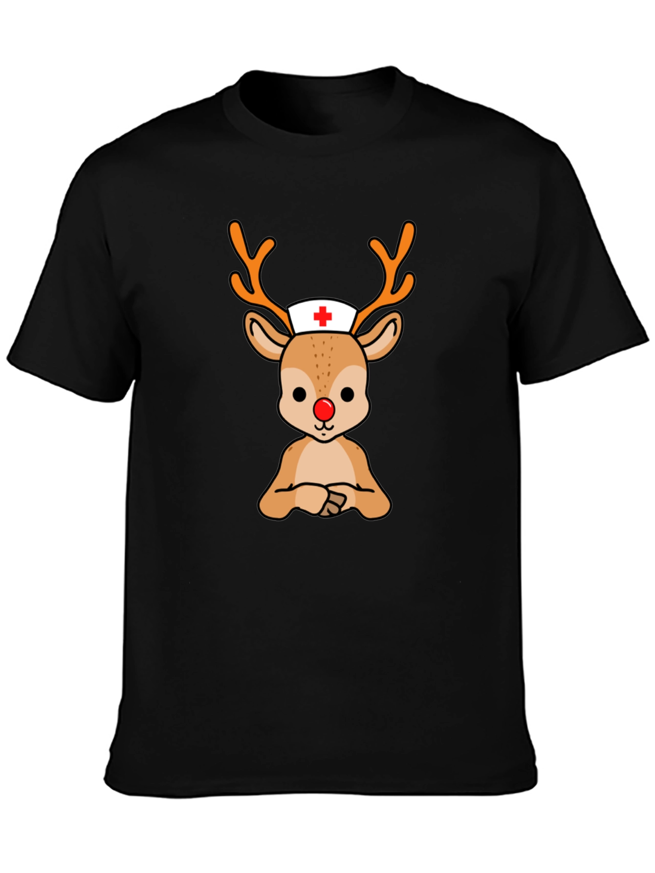 Rudolph Nurse T-Shirt - Holiday Themed Medical Apparel