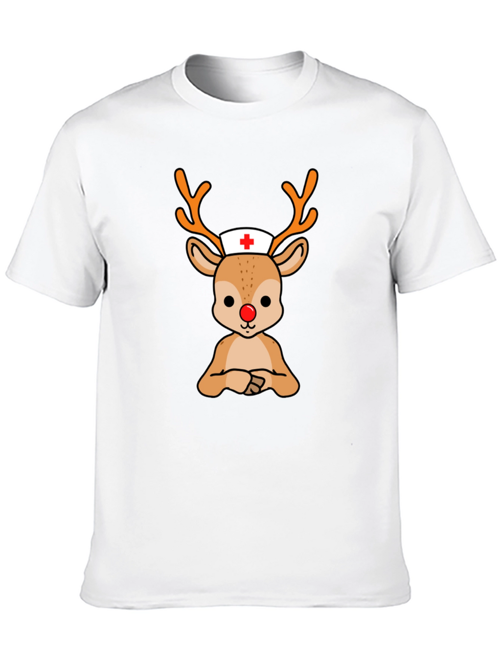 Rudolph Nurse T-Shirt - Holiday Themed Medical Apparel