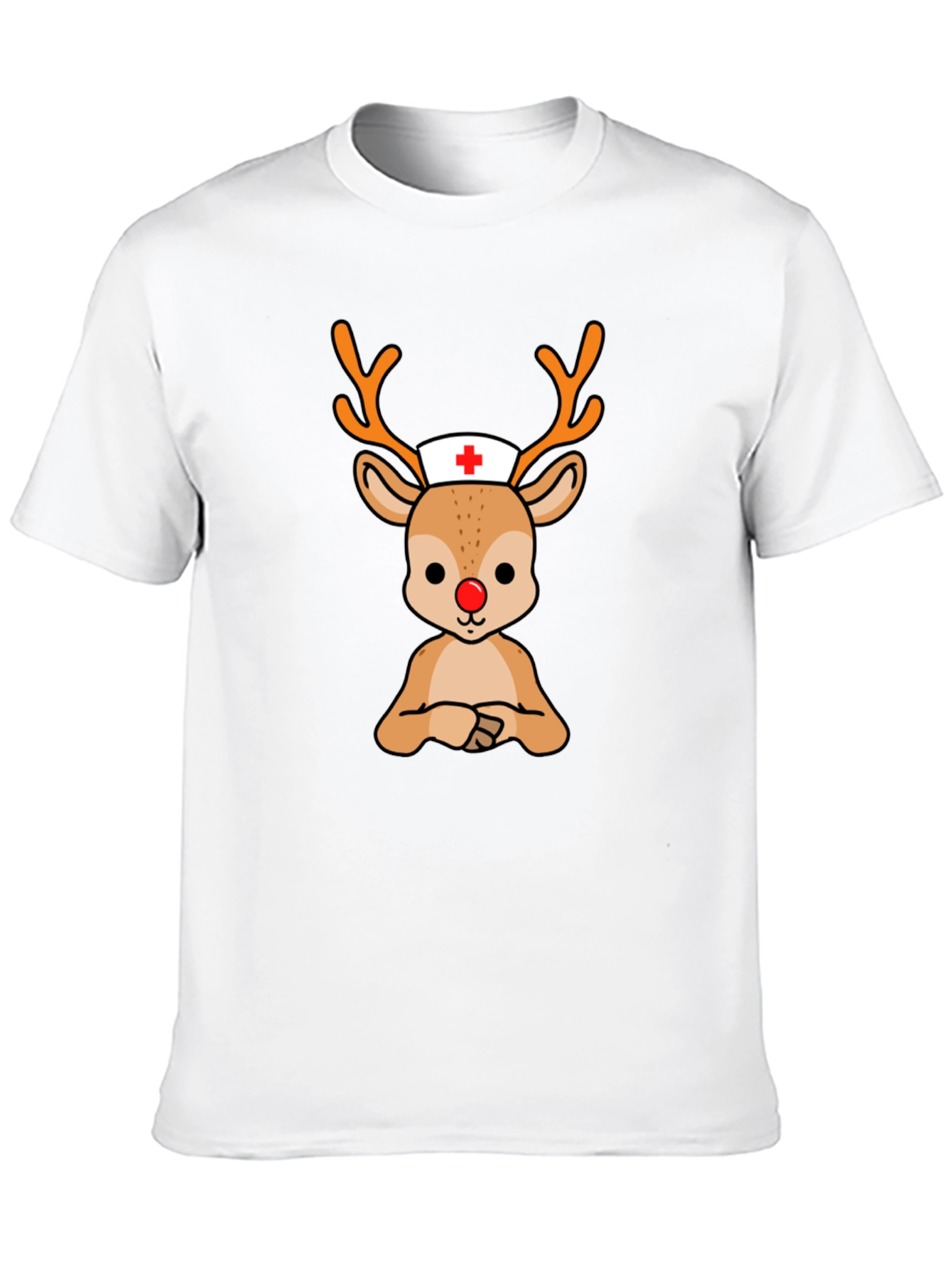 Rudolph Nurse T-Shirt - Holiday Themed Medical Apparel