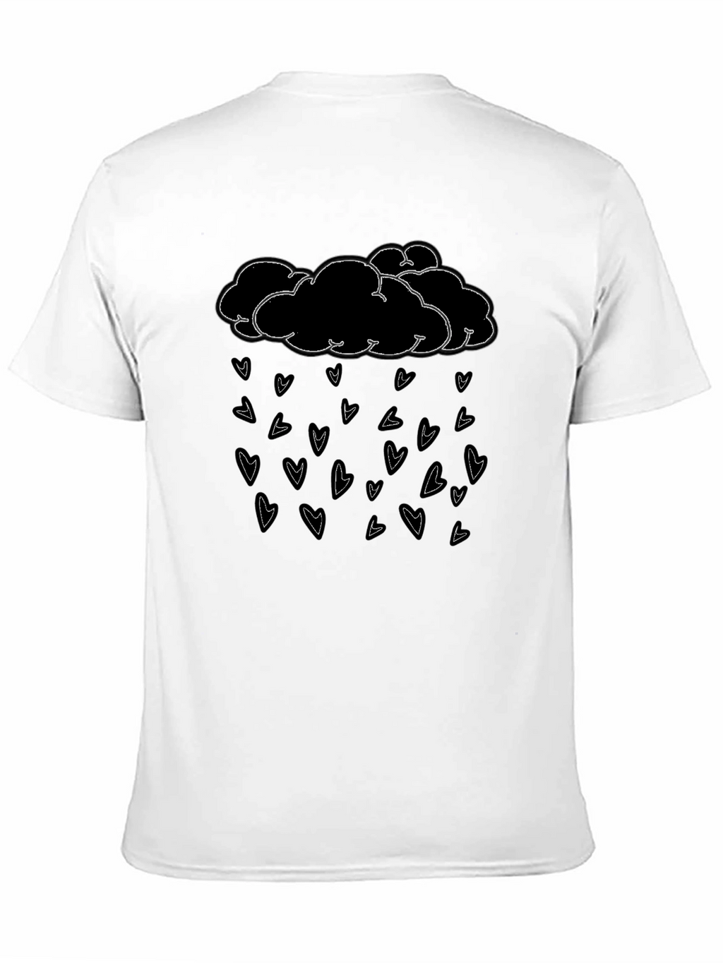Cloud Heart Rain Black T-Shirt