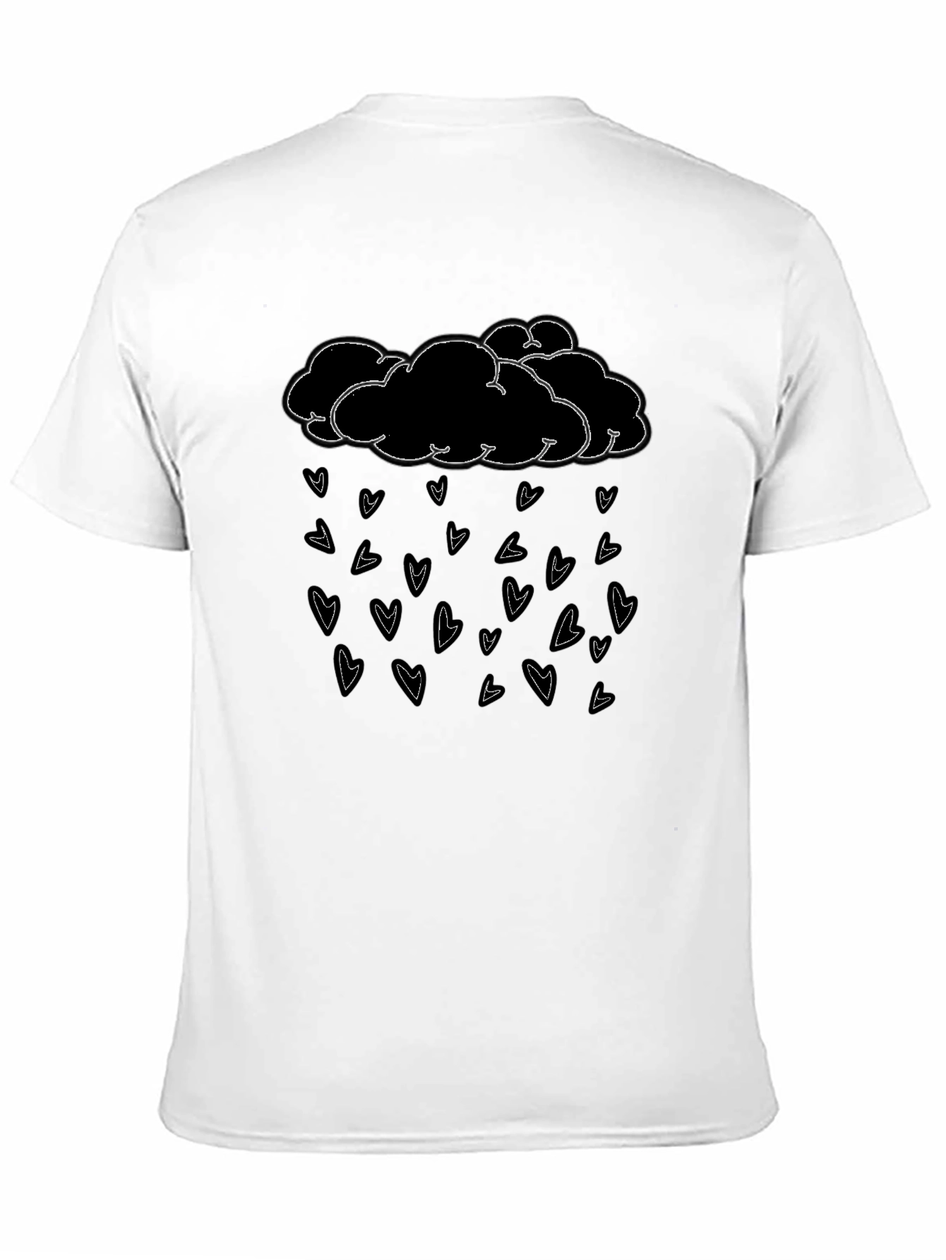 Cloud Heart Rain Black T-Shirt