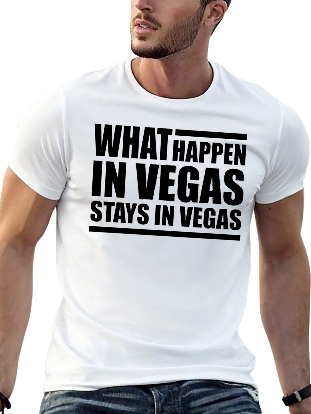 What Happens in Vegas T-Shirt - Classic Crew Neck