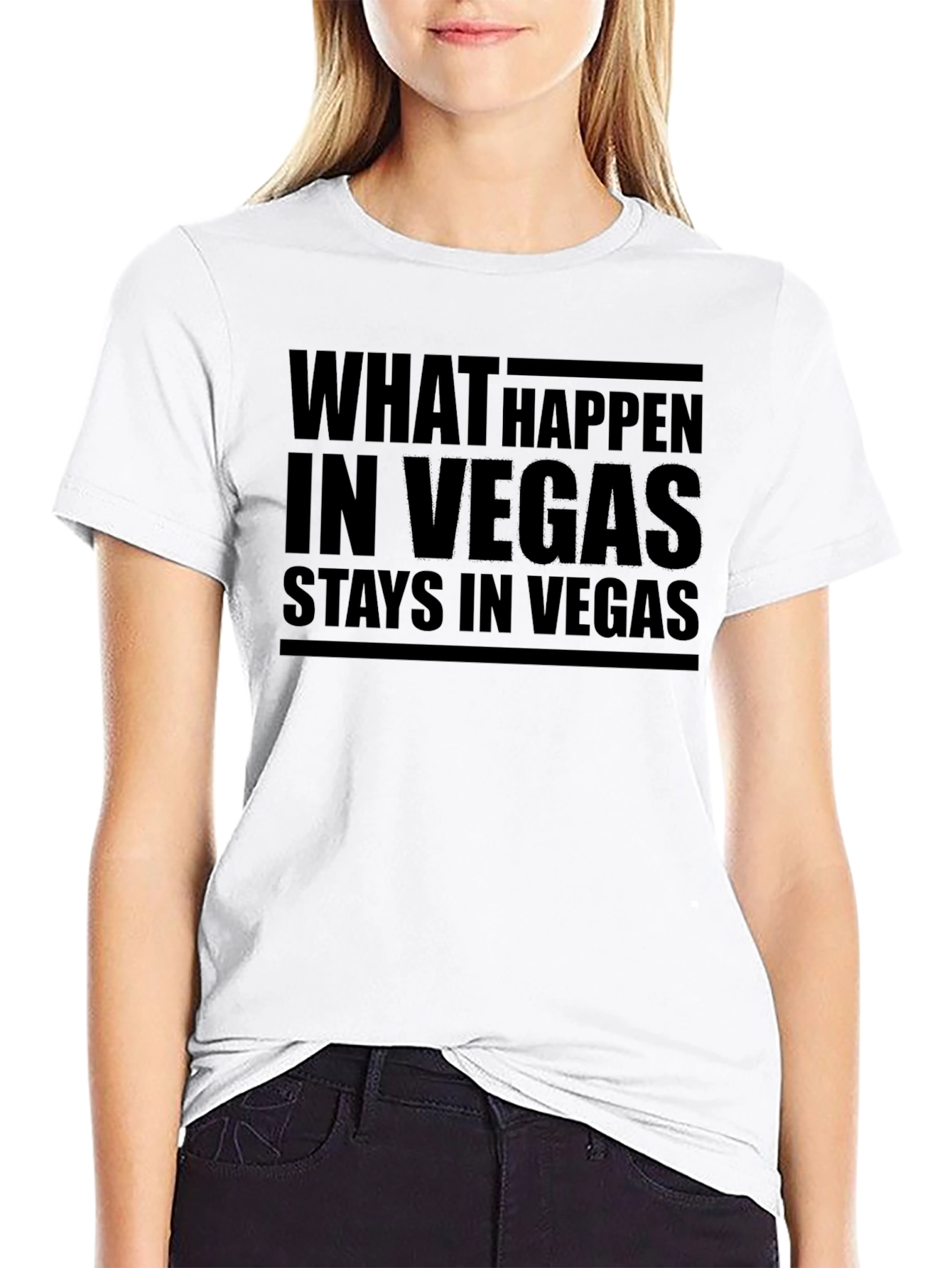 What Happens in Vegas T-Shirt - Classic Crew Neck