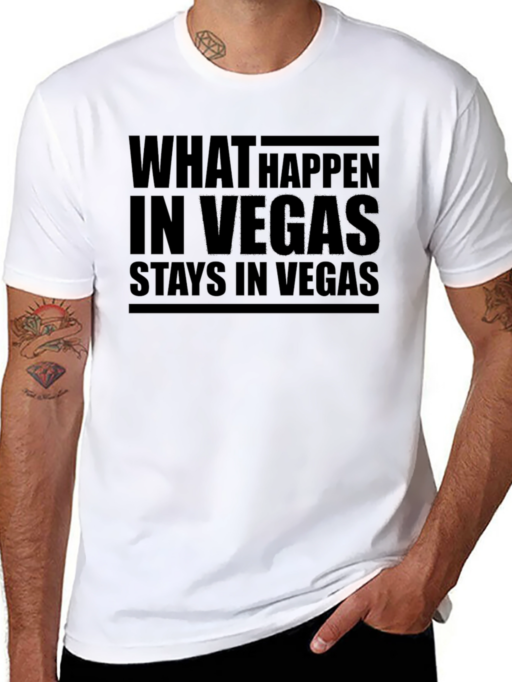 What Happens in Vegas T-Shirt - Classic Crew Neck