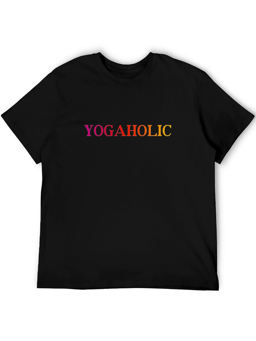 Yogaholic Gradient Tee - Black Cotton Blend