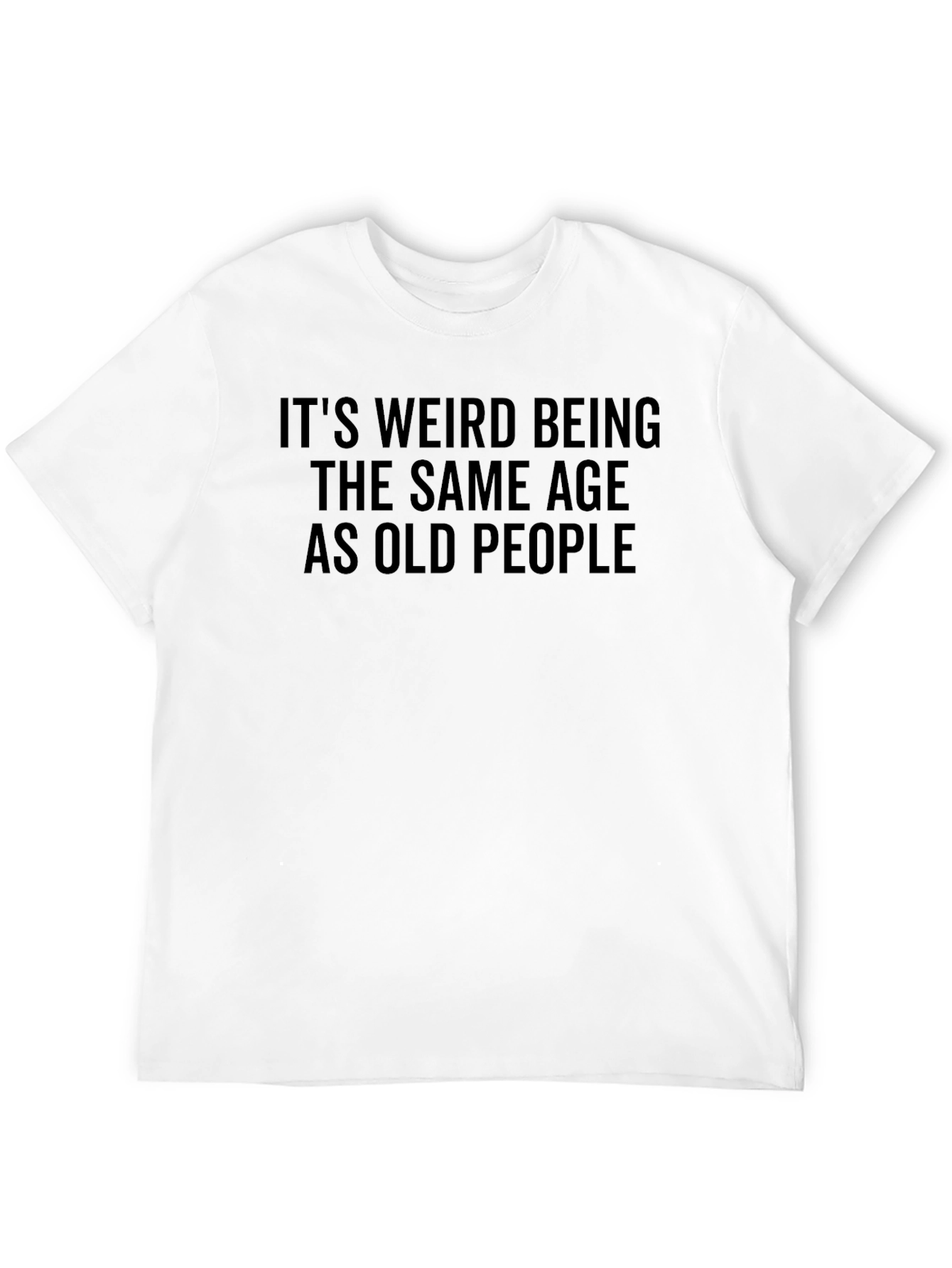 Funny Old People Graphic Tee - Black Cotton T-Shirt