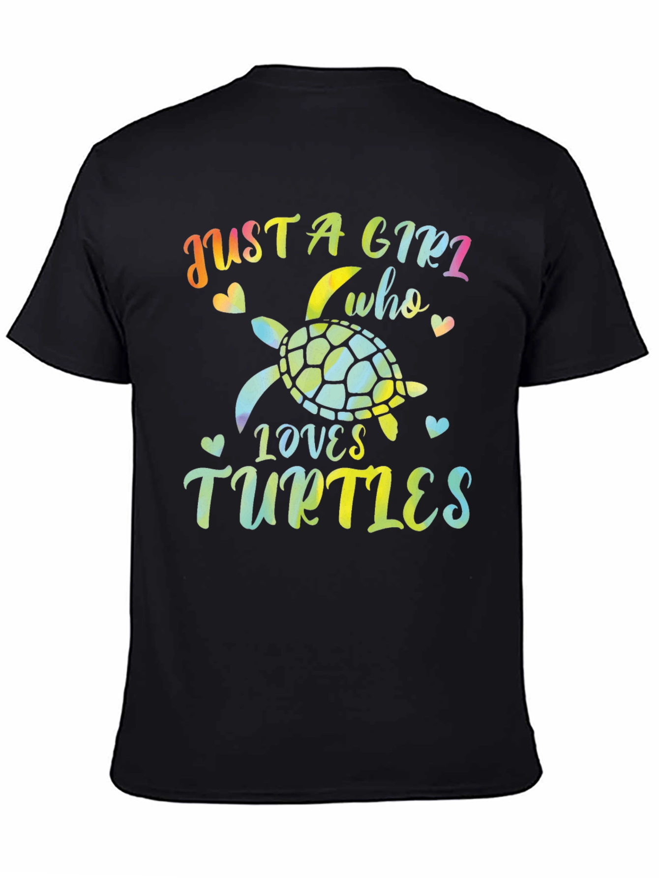 Just A Girl Who Loves Turtles Black T-Shirt