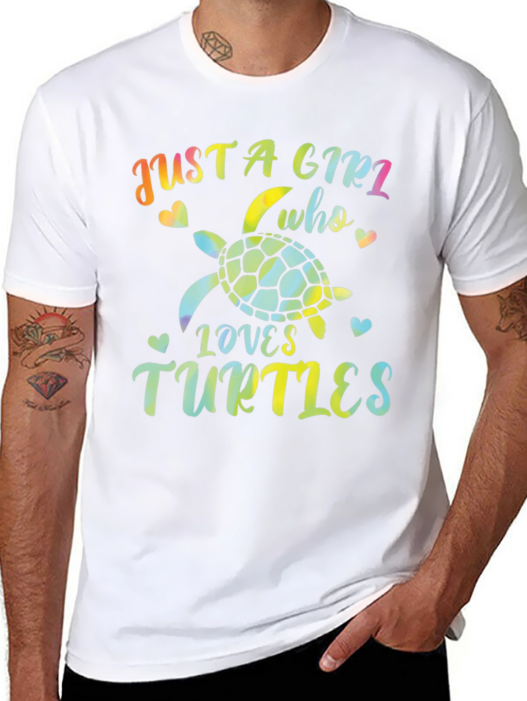 Just A Girl Who Loves Turtles Black T-Shirt