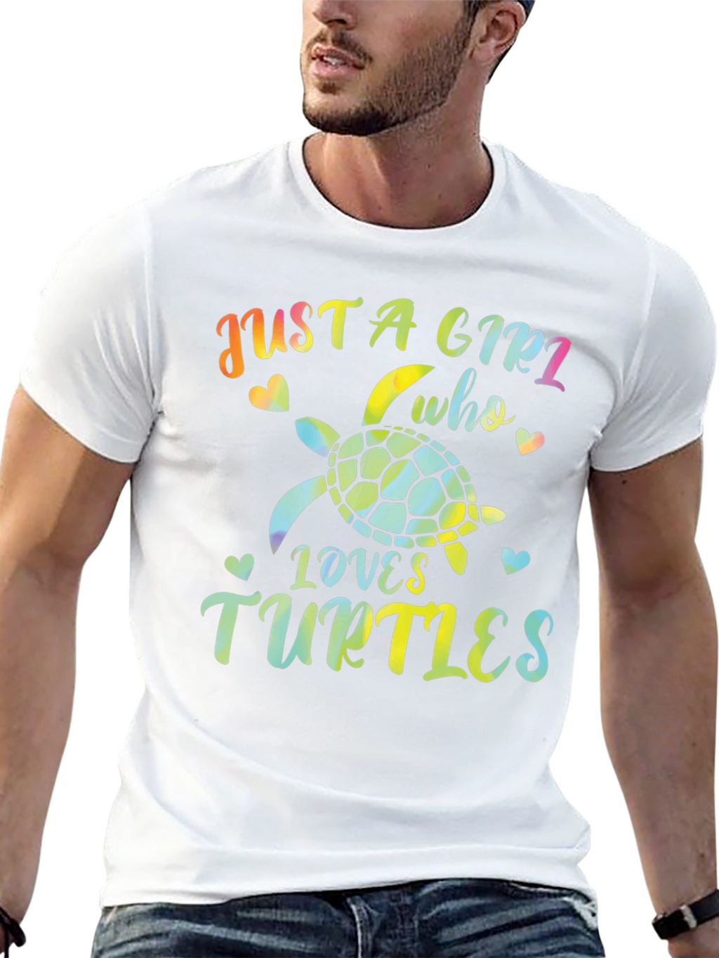 Just A Girl Who Loves Turtles Black T-Shirt