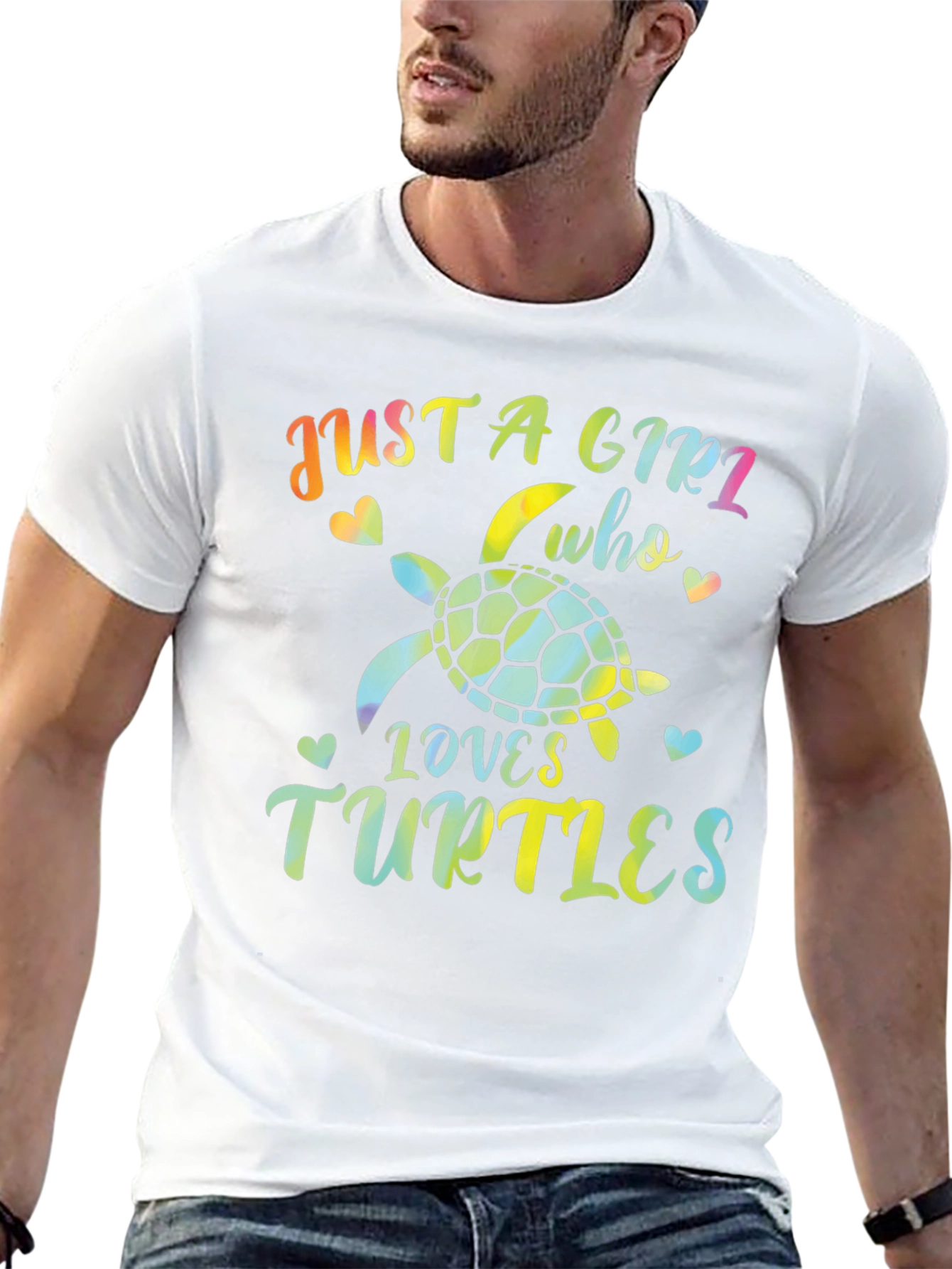 Just A Girl Who Loves Turtles Black T-Shirt