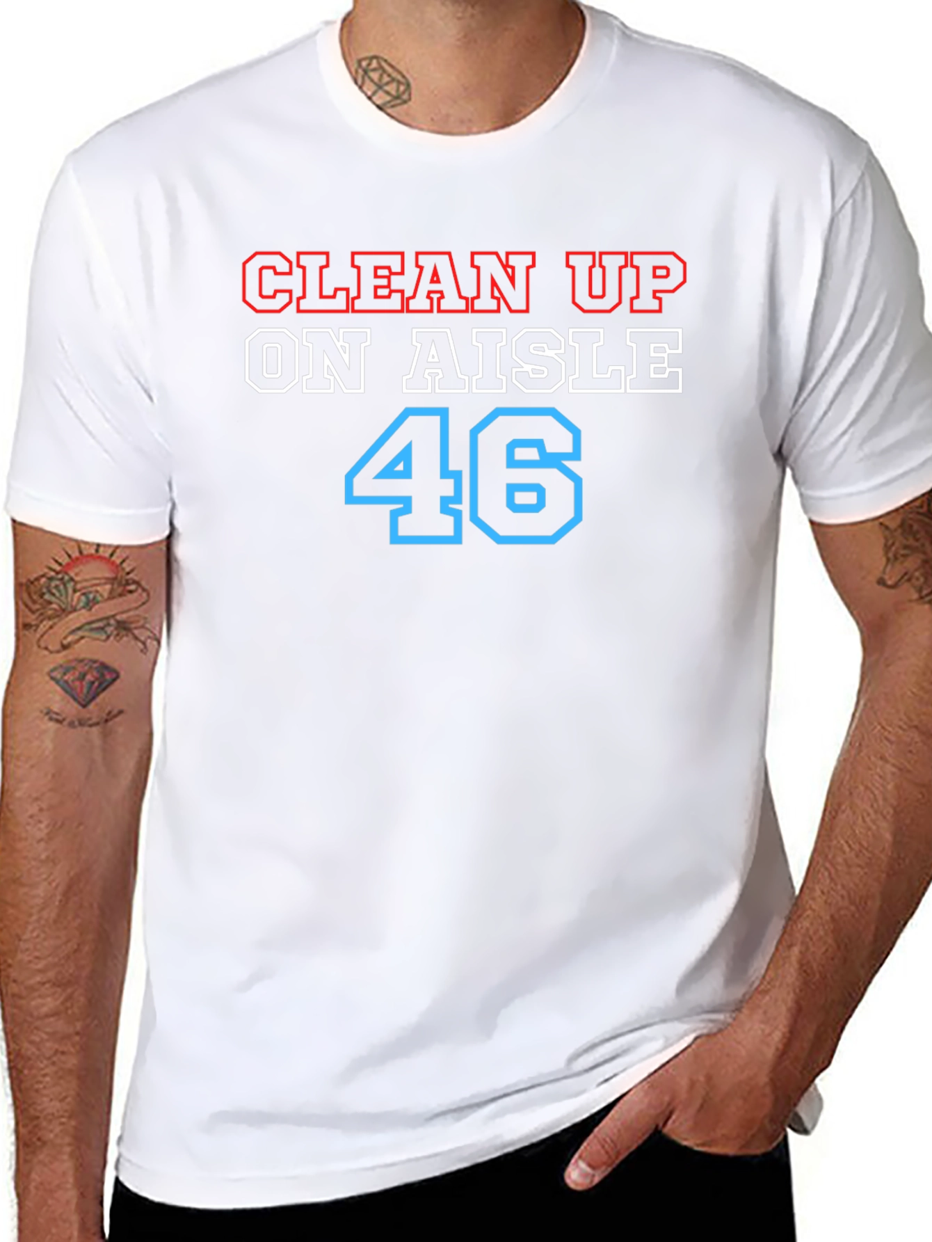 Clean Up on Aisle 46 Black Graphic Tee