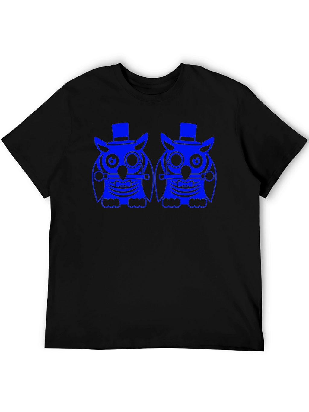 Owl Graphic Print Tee - Black Cotton