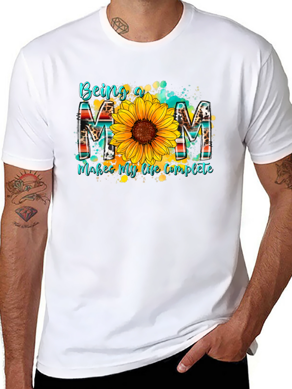 Being a Mom T-Shirt - Sunflower Design