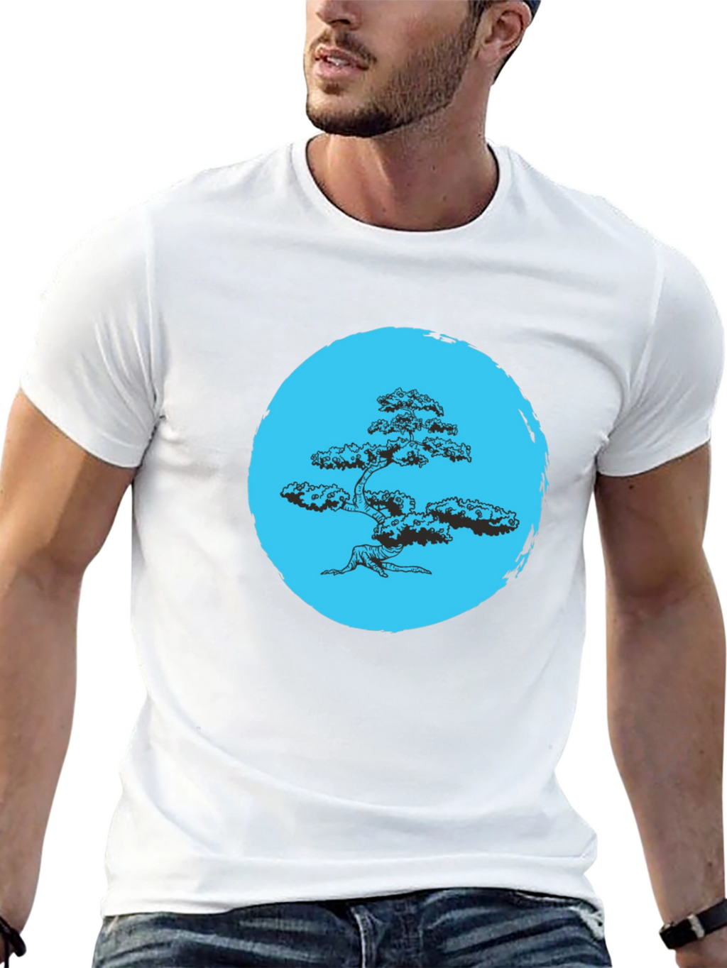 Bonsai Tree Graphic Black T-Shirt