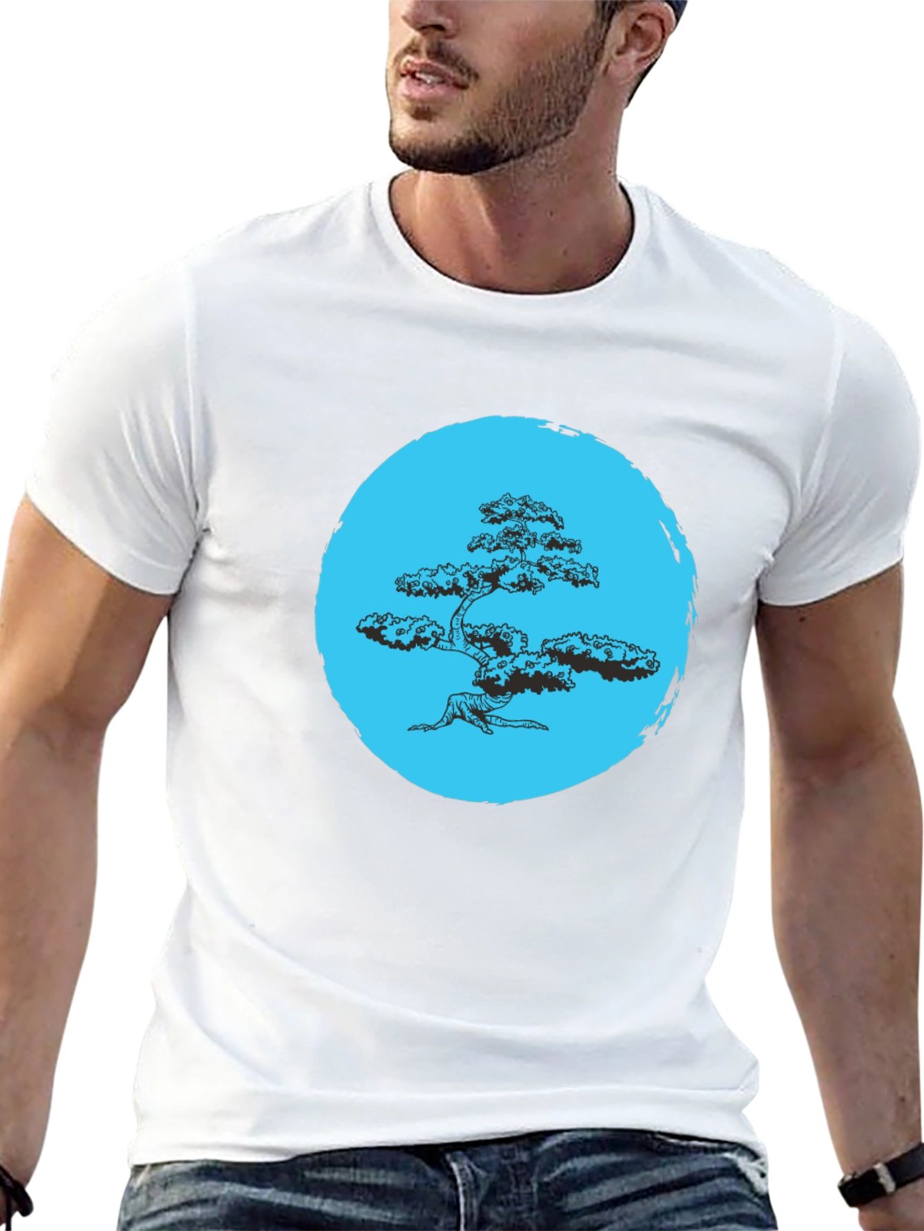 Bonsai Tree Graphic Black T-Shirt