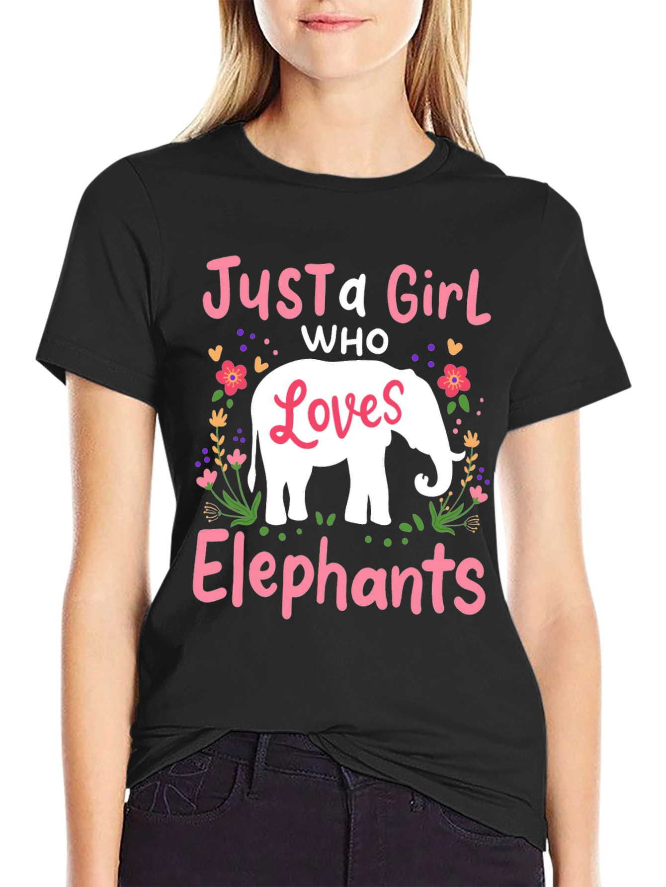 Just A Girl Who Loves Elephants T-Shirt