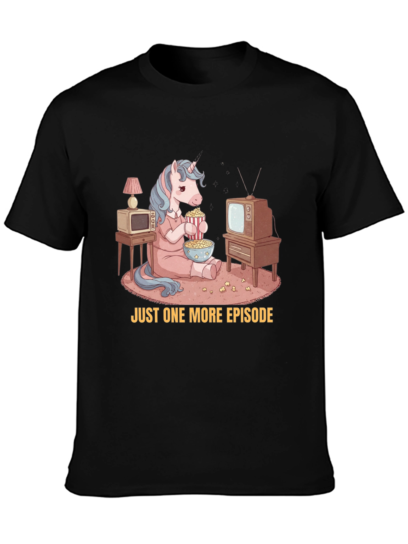 Unicorn Watching TV T-Shirt - Just One More Episode