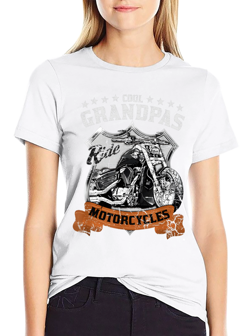 Cool Grandpas Ride Motorcycles Graphic Tee