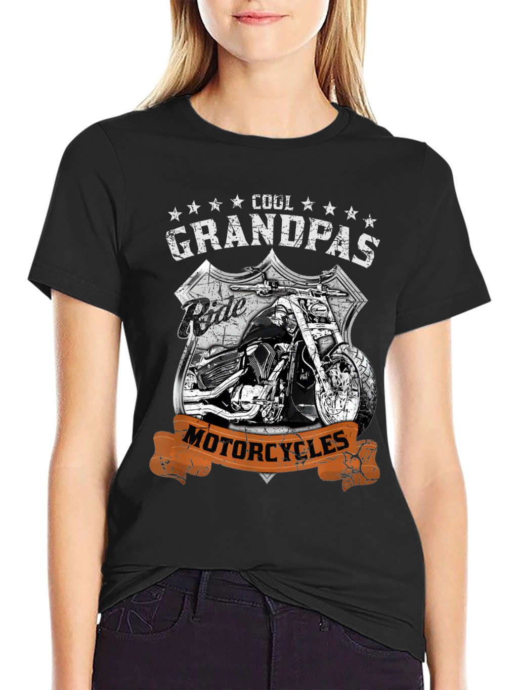 Cool Grandpas Ride Motorcycles Graphic Tee