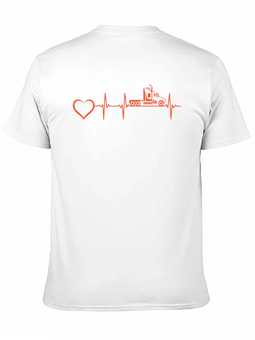 Truck Driver Heartbeat T-Shirt - Black